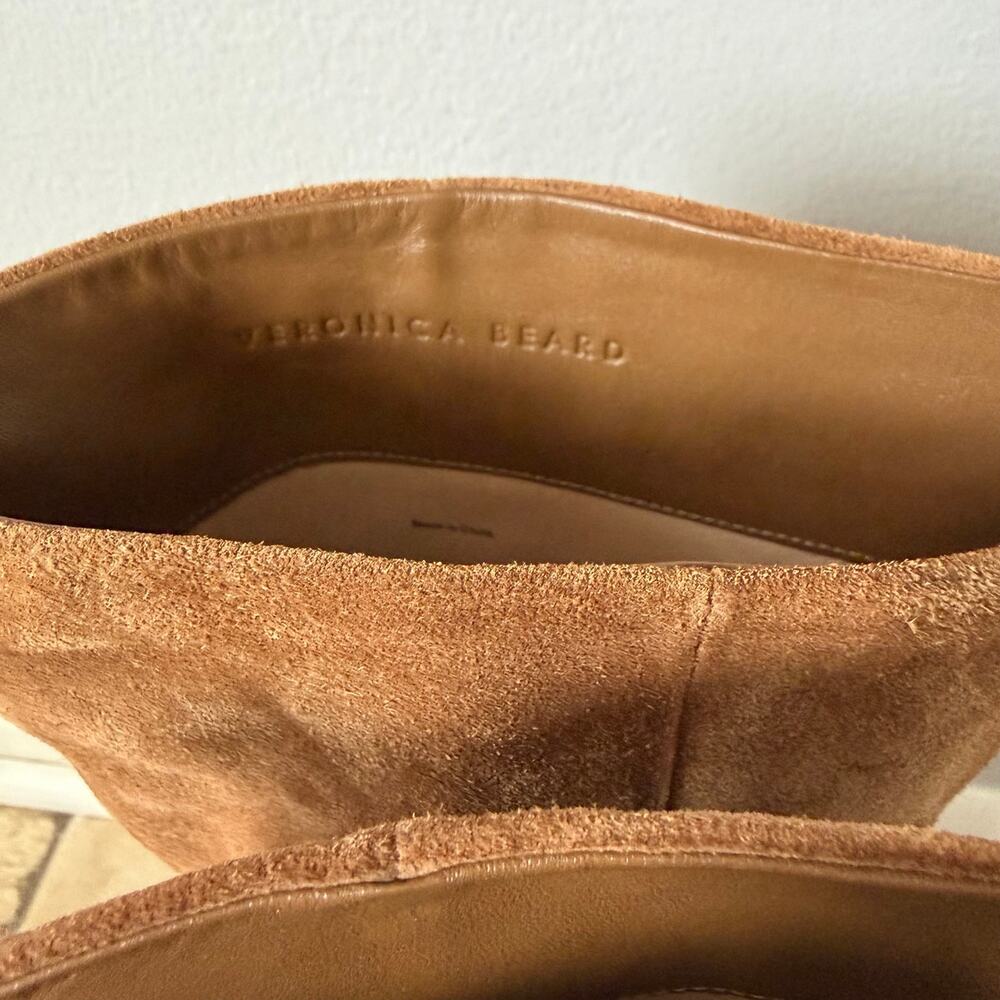 Veronica Beard Blondie Slouchy Suede Mid Boots In Hazelnut 9M - Picture 5 of 12